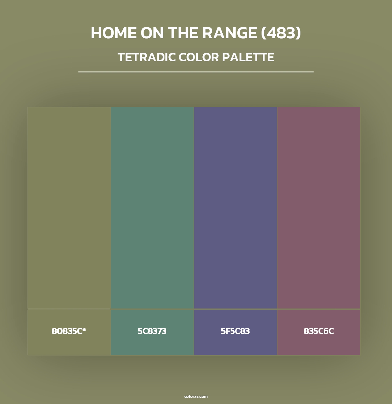 Home on the Range (483) - Tetradic Color Palette