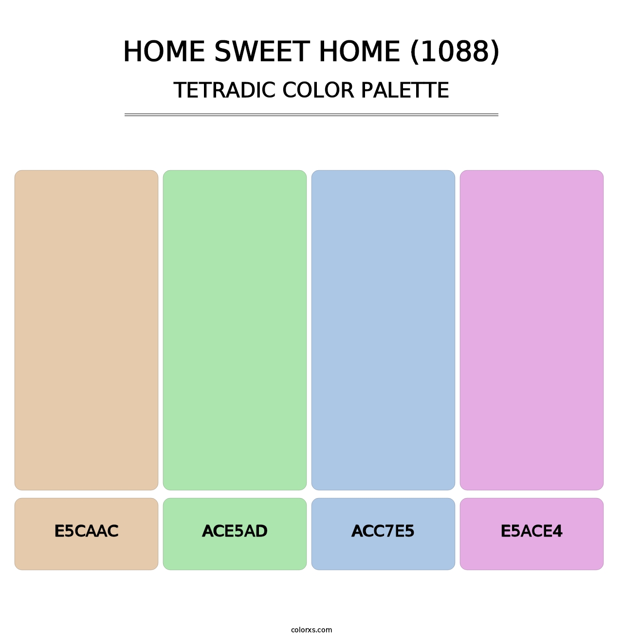 Home Sweet Home (1088) - Tetradic Color Palette