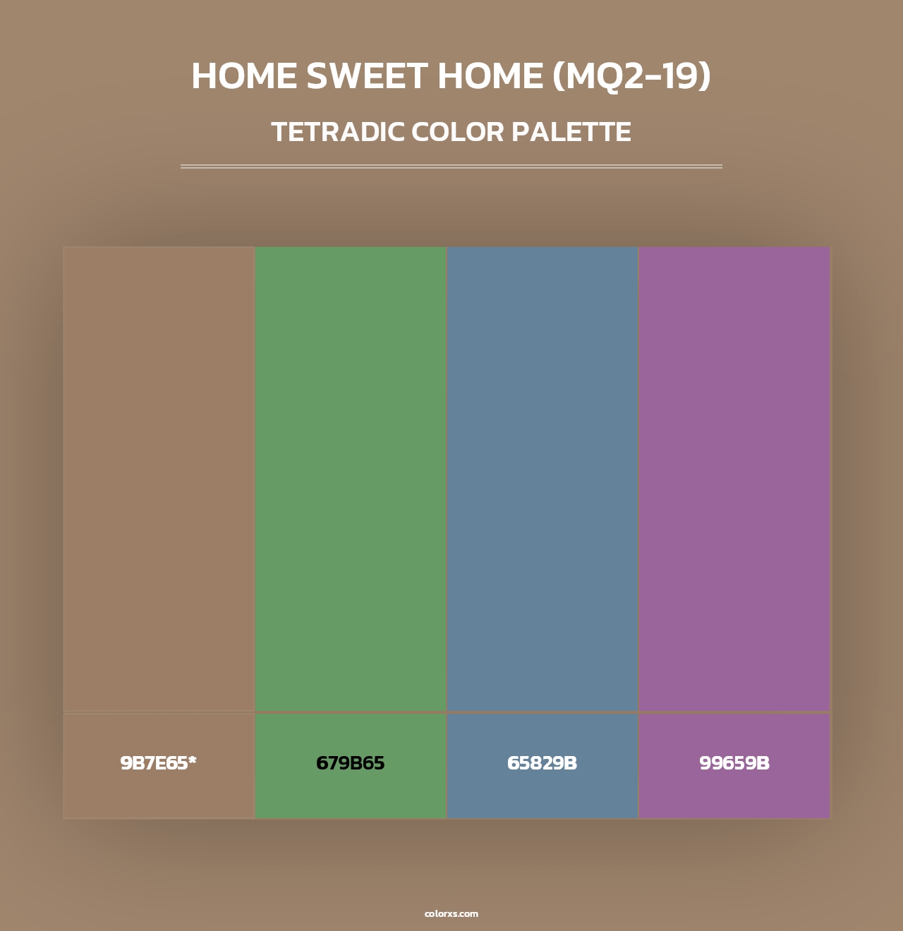 Home Sweet Home (MQ2-19) - Tetradic Color Palette