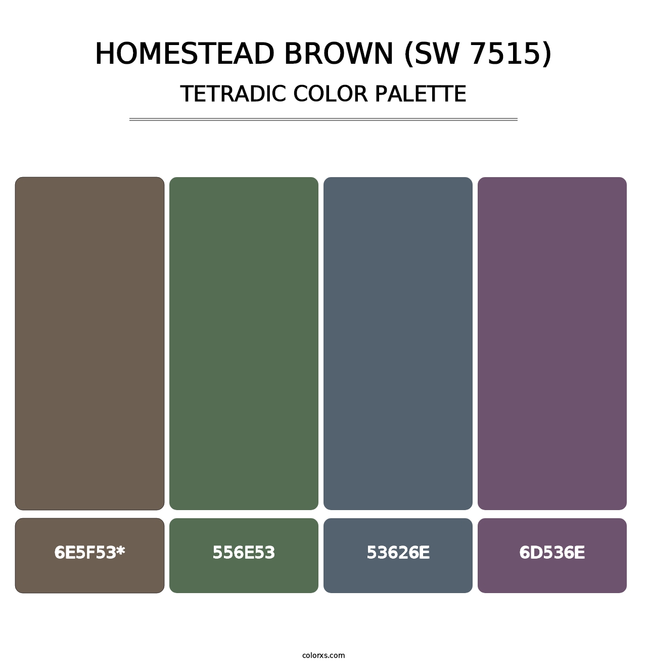 Homestead Brown (SW 7515) - Tetradic Color Palette