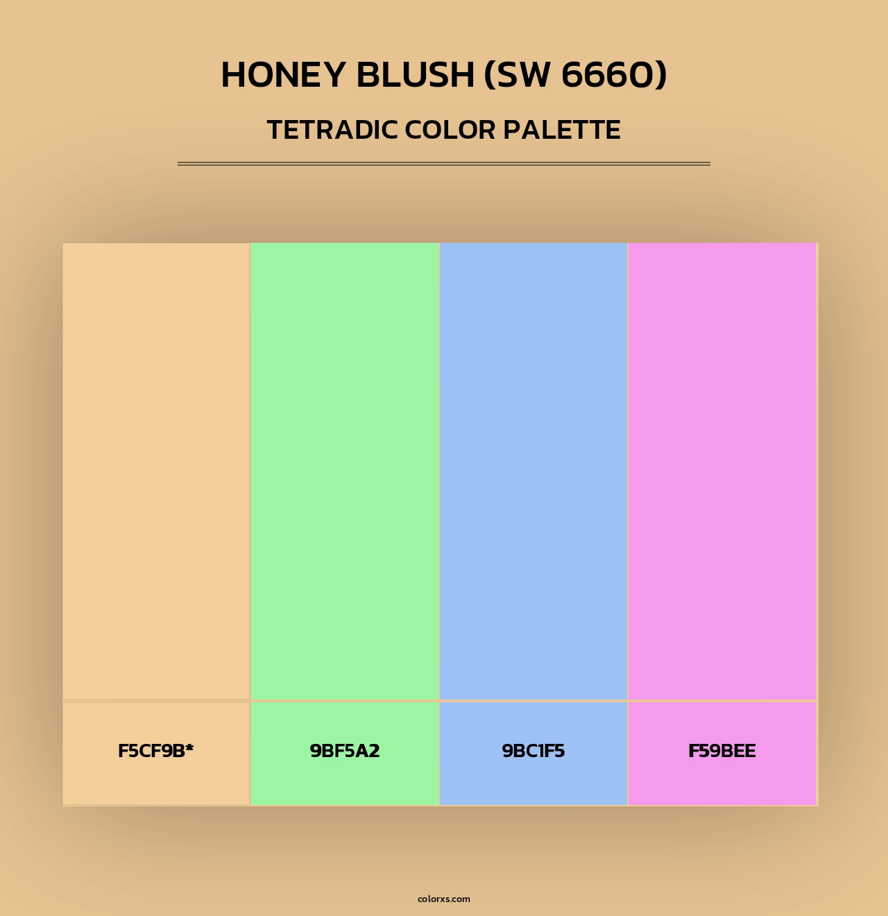Honey Blush (SW 6660) - Tetradic Color Palette
