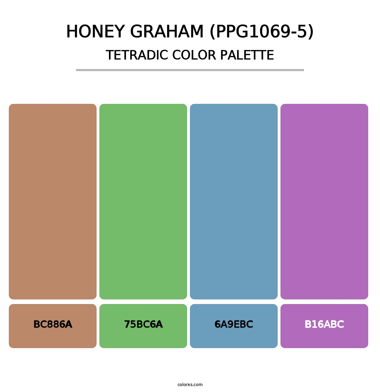 Honey Graham (PPG1069-5) - Tetradic Color Palette