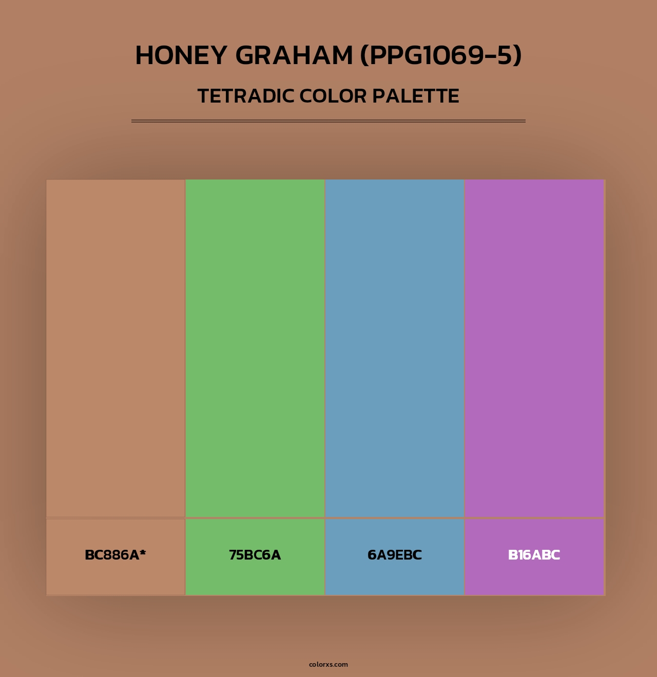 Honey Graham (PPG1069-5) - Tetradic Color Palette