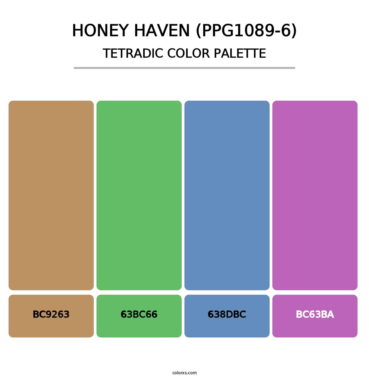 Honey Haven (PPG1089-6) - Tetradic Color Palette