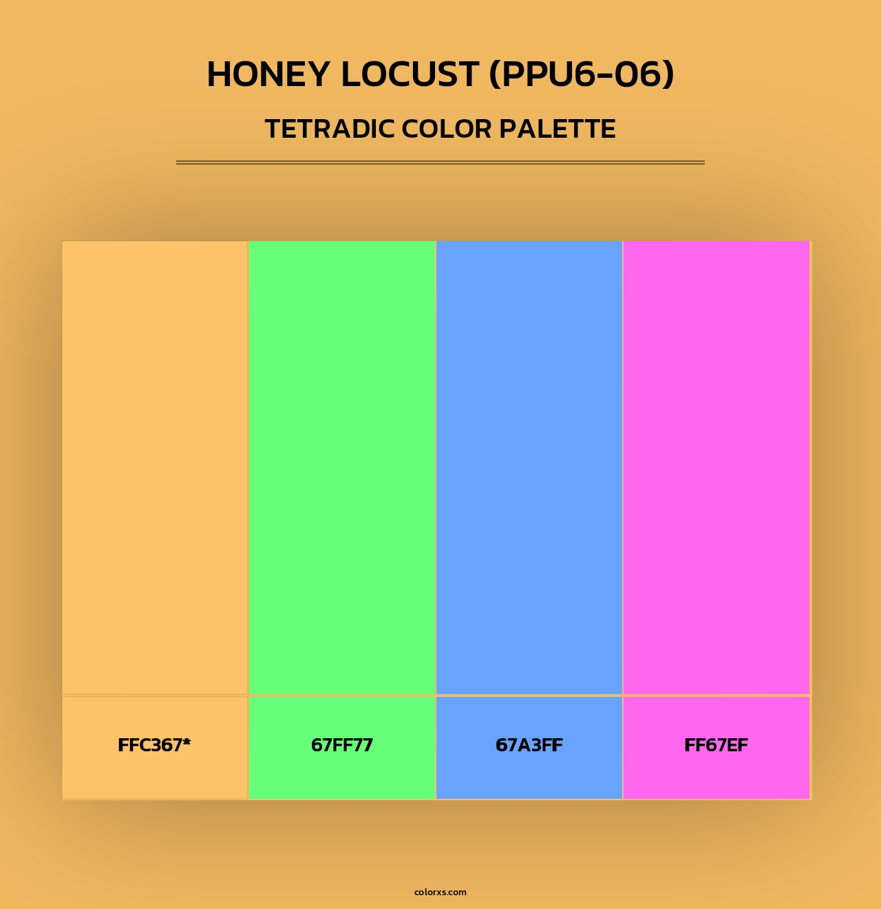 Honey Locust (PPU6-06) - Tetradic Color Palette
