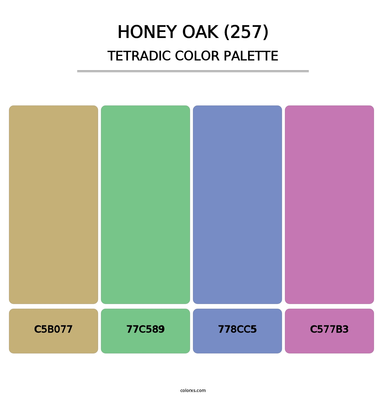 Honey Oak (257) - Tetradic Color Palette
