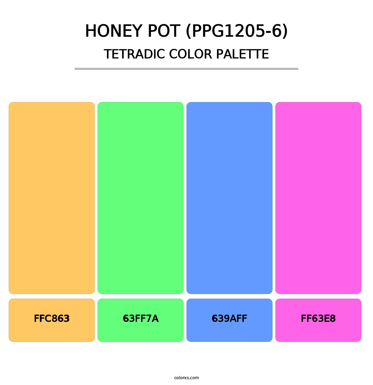 Honey Pot (PPG1205-6) - Tetradic Color Palette