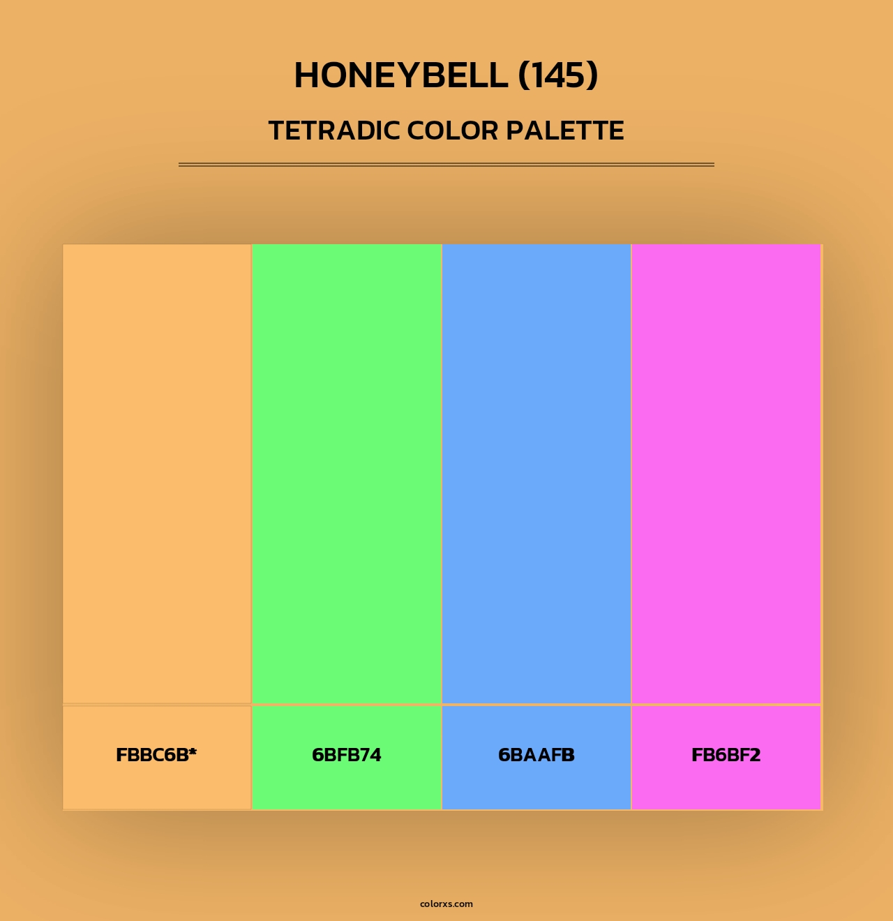 Honeybell (145) - Tetradic Color Palette