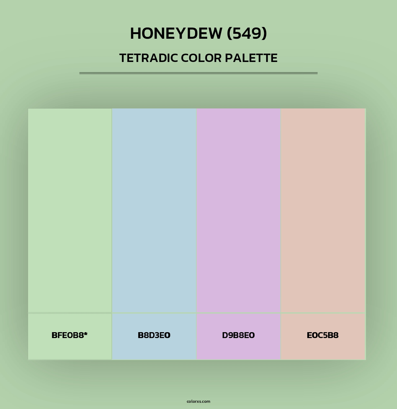Honeydew (549) - Tetradic Color Palette