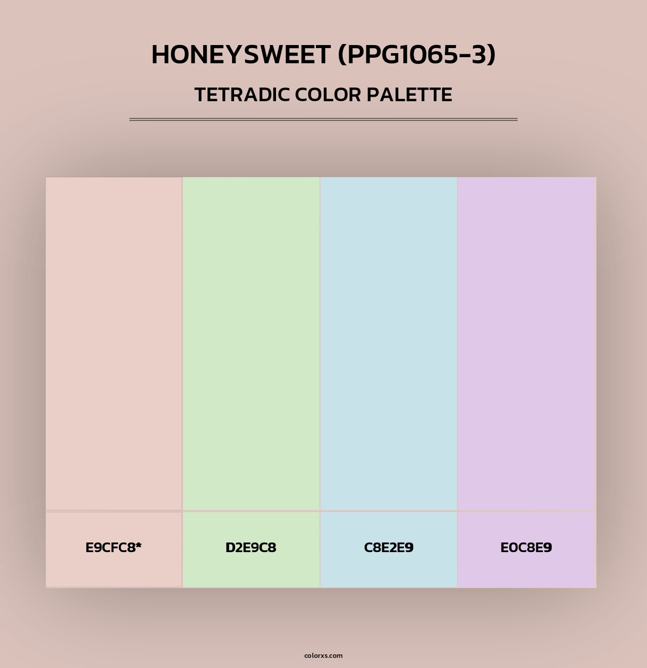 Honeysweet (PPG1065-3) - Tetradic Color Palette
