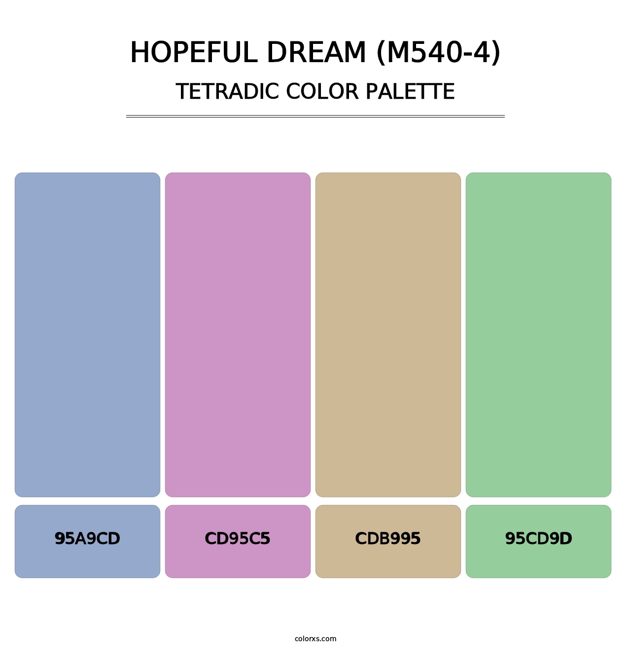 Hopeful Dream (M540-4) - Tetradic Color Palette