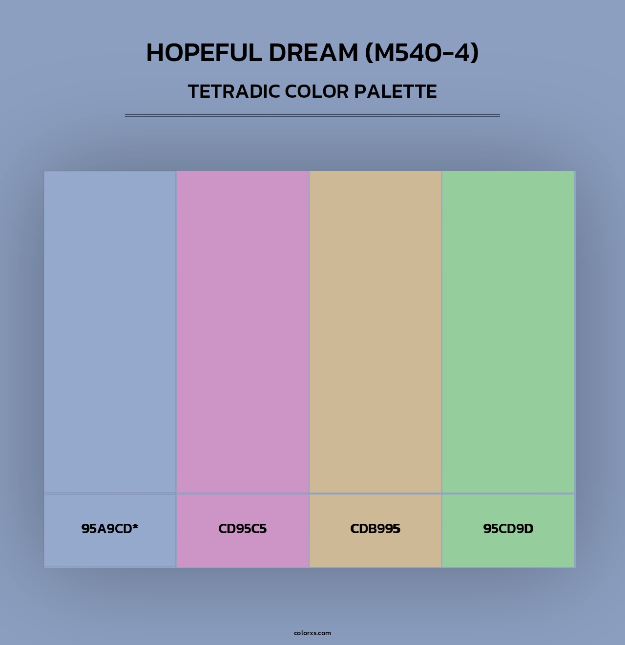 Hopeful Dream (M540-4) - Tetradic Color Palette