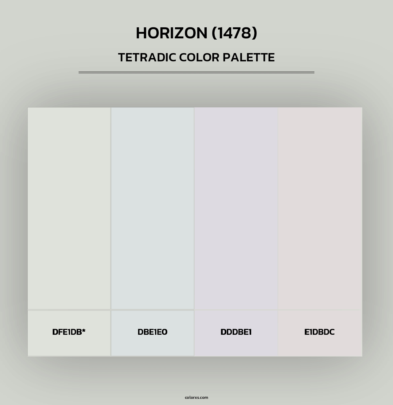 Horizon (1478) - Tetradic Color Palette