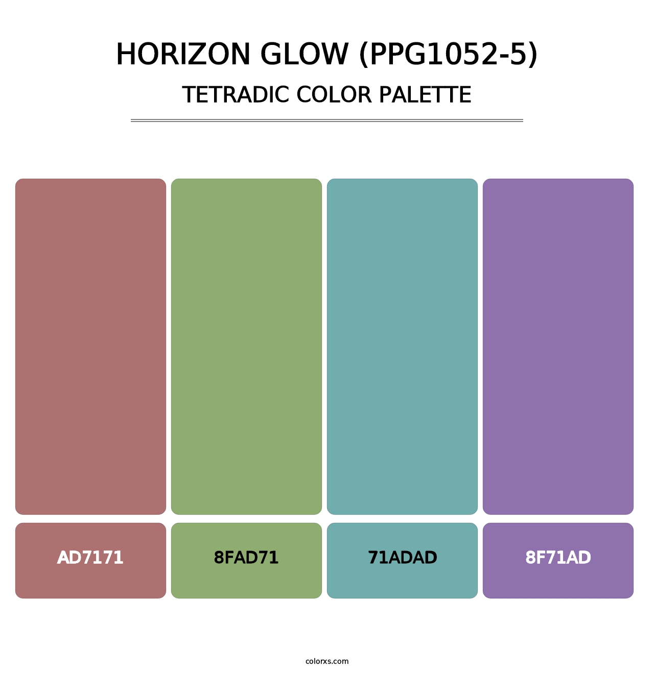 Horizon Glow (PPG1052-5) - Tetradic Color Palette