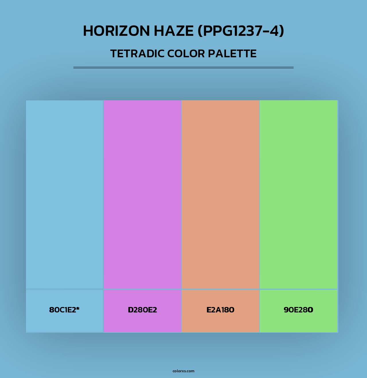 Horizon Haze (PPG1237-4) - Tetradic Color Palette