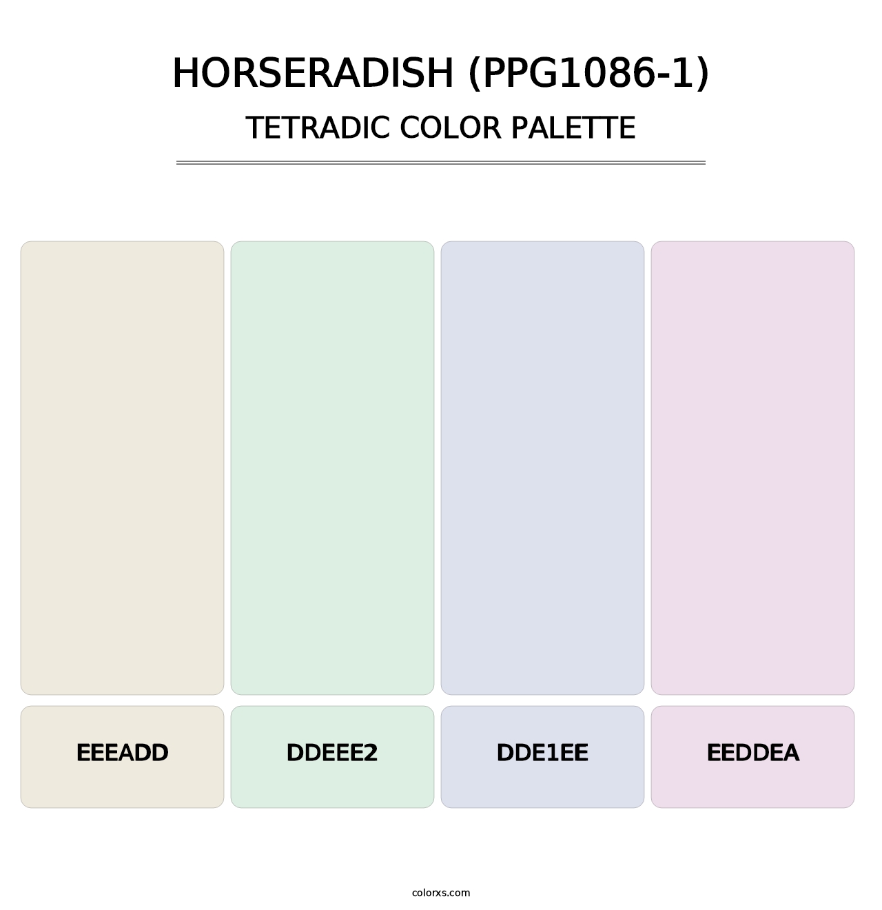 Horseradish (PPG1086-1) - Tetradic Color Palette