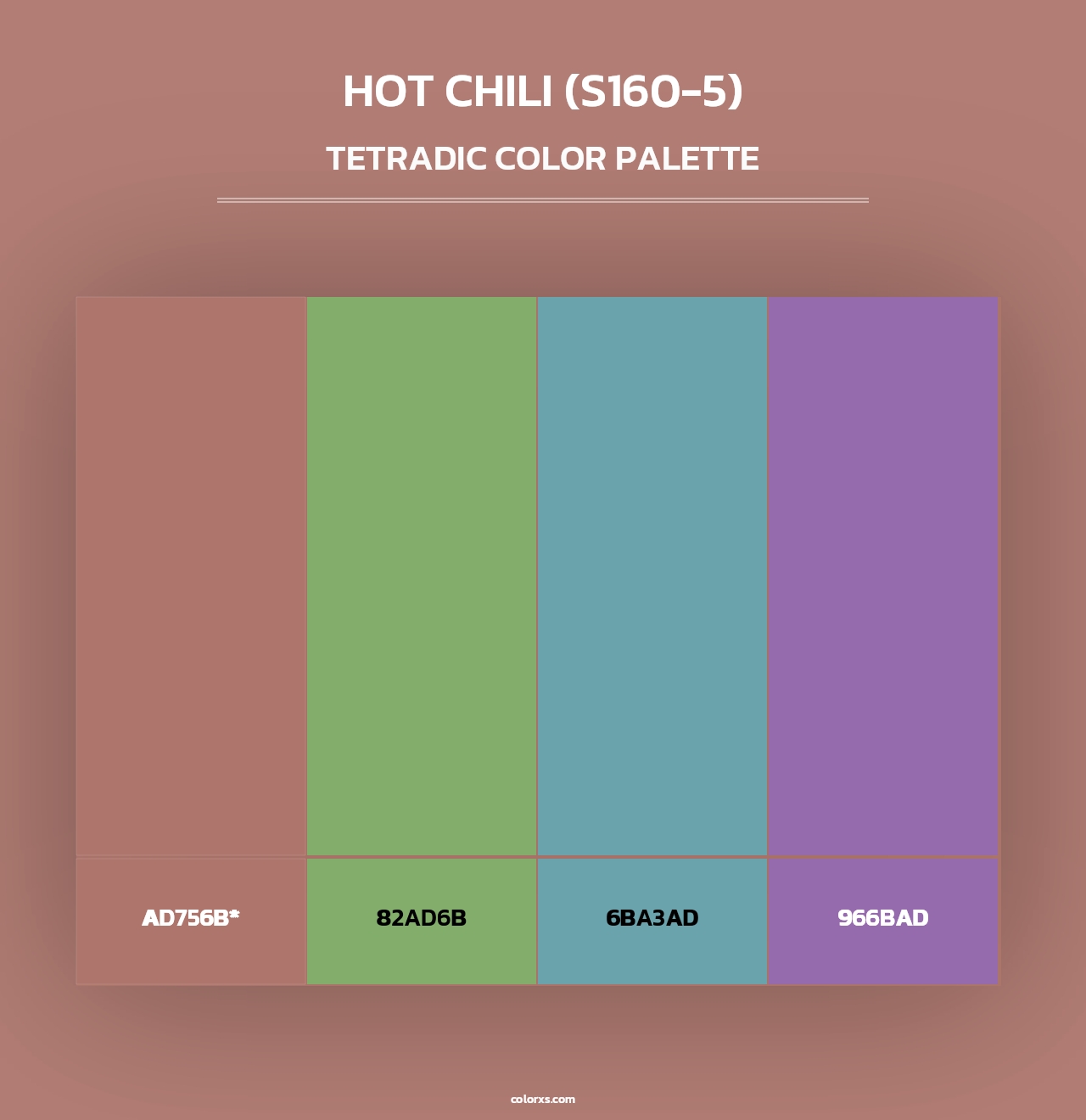 Hot Chili (S160-5) - Tetradic Color Palette
