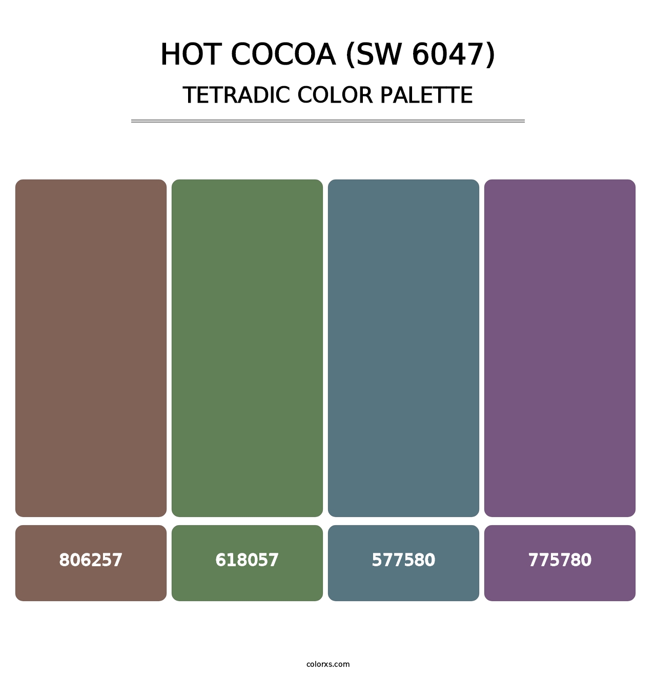 Hot Cocoa (SW 6047) - Tetradic Color Palette
