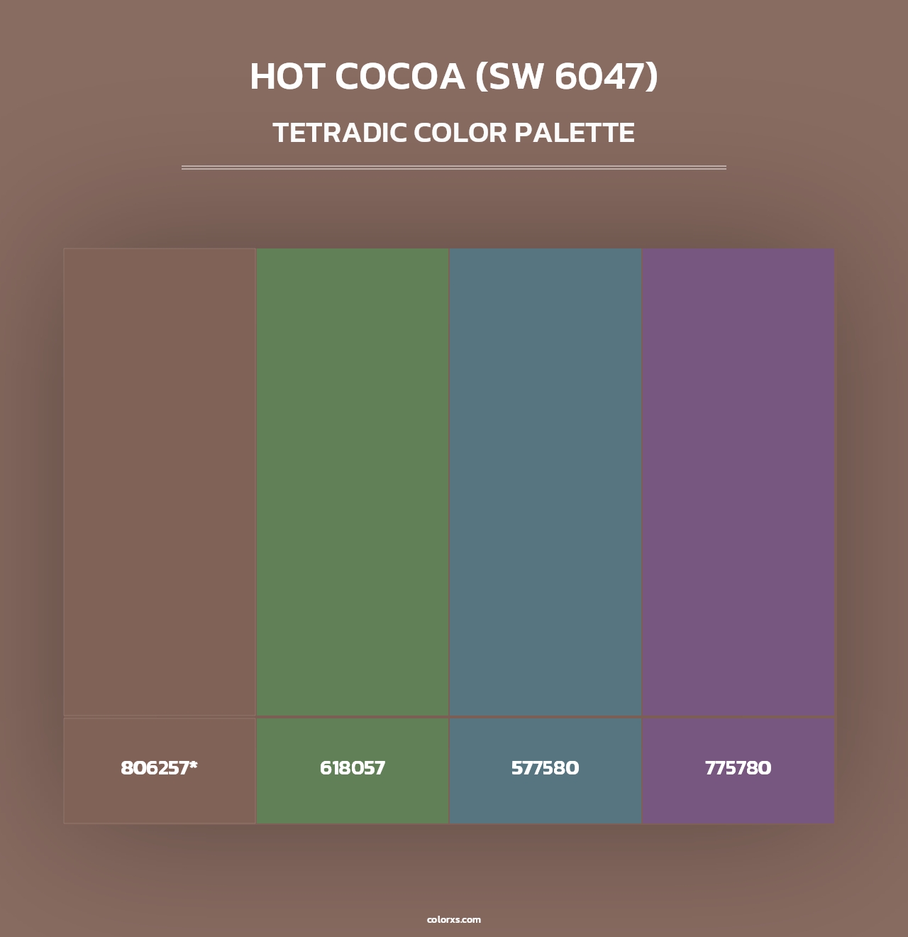Hot Cocoa (SW 6047) - Tetradic Color Palette