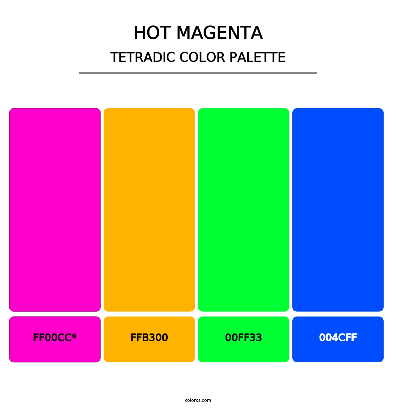 Hot Magenta - Tetradic Color Palette