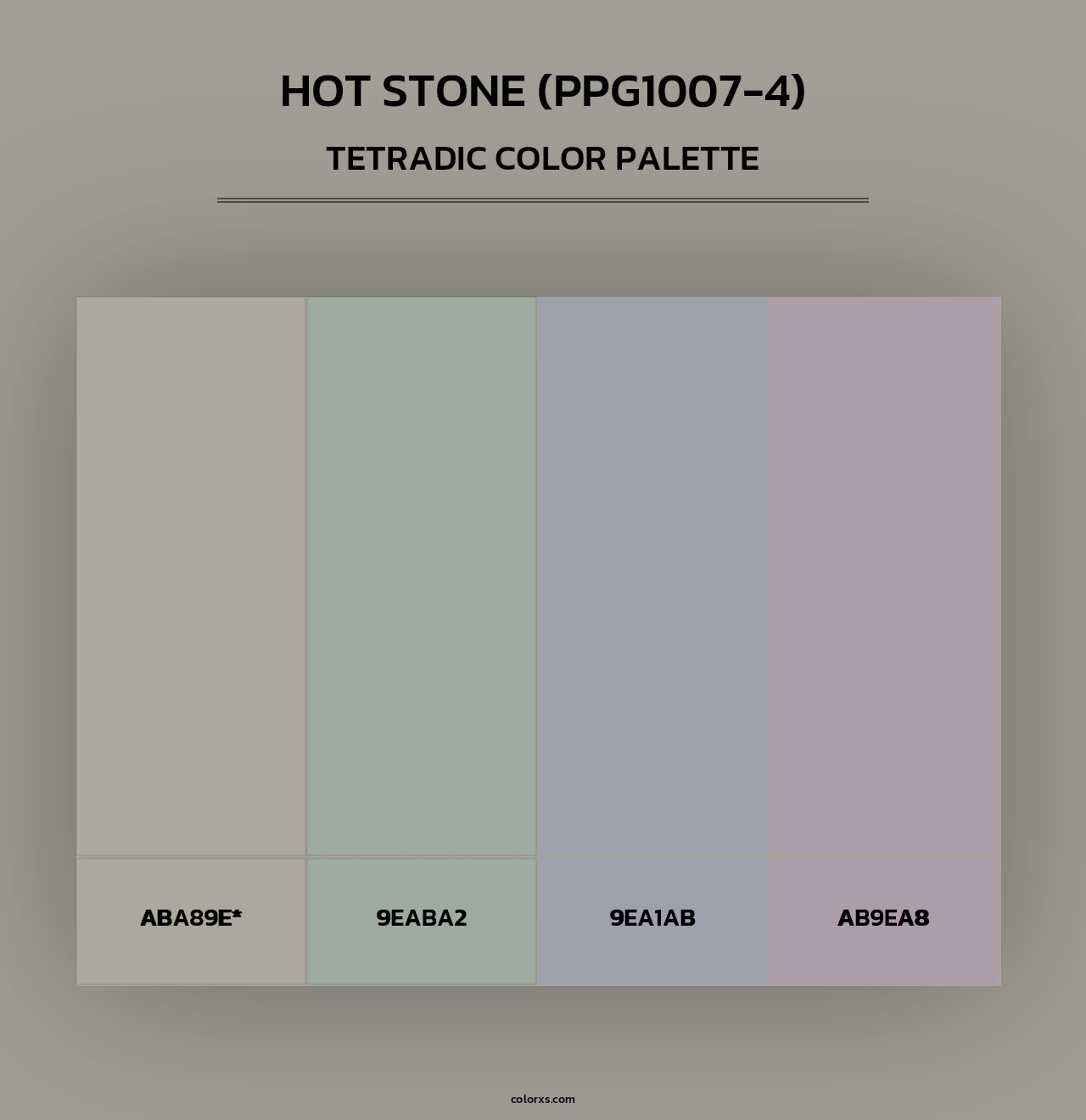 Hot Stone (PPG1007-4) - Tetradic Color Palette