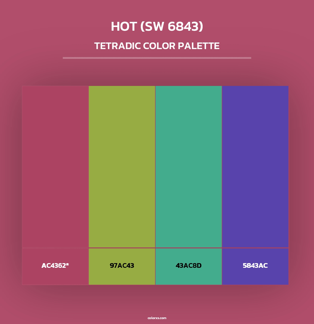 Hot (SW 6843) - Tetradic Color Palette