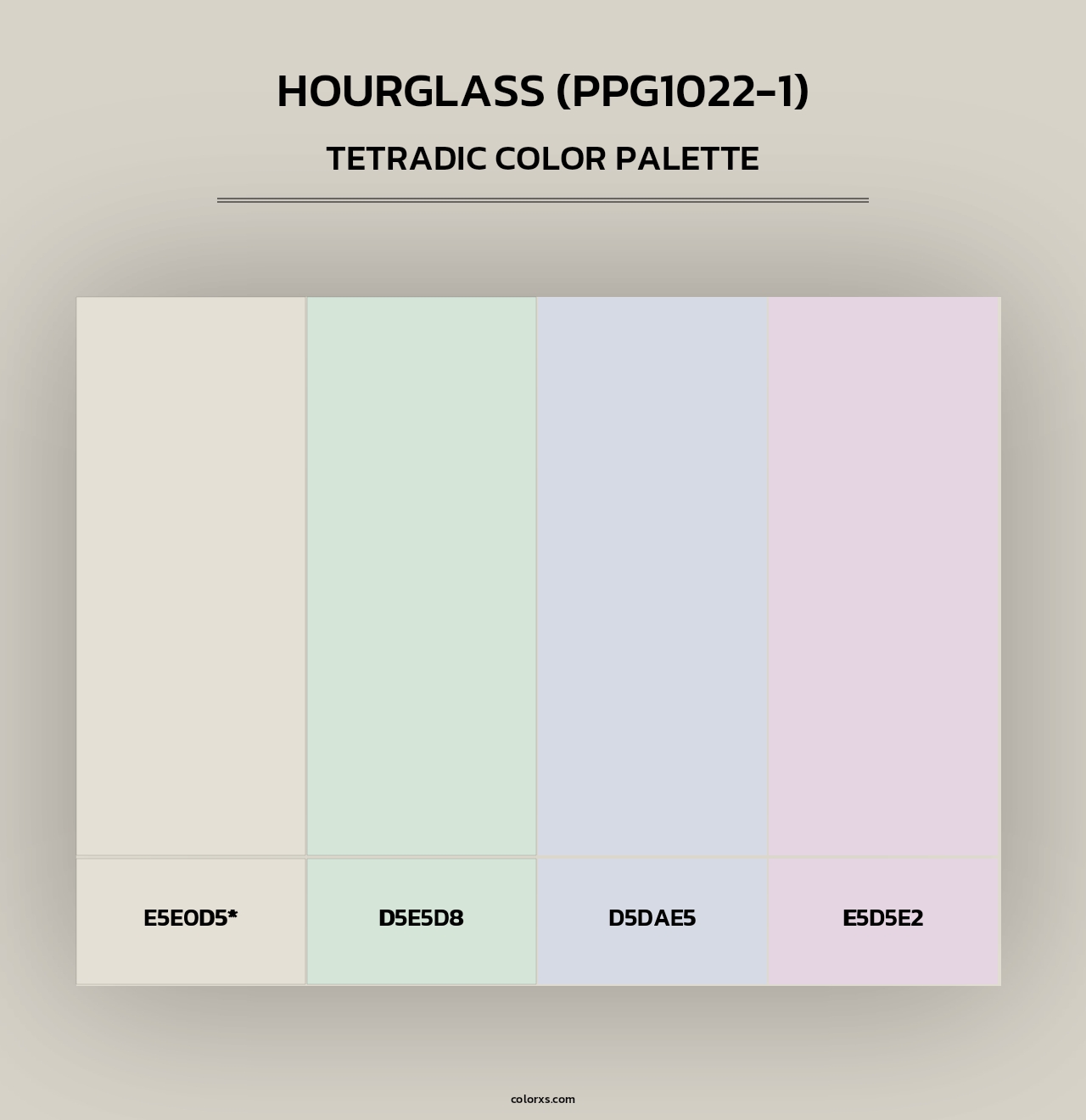 Hourglass (PPG1022-1) - Tetradic Color Palette