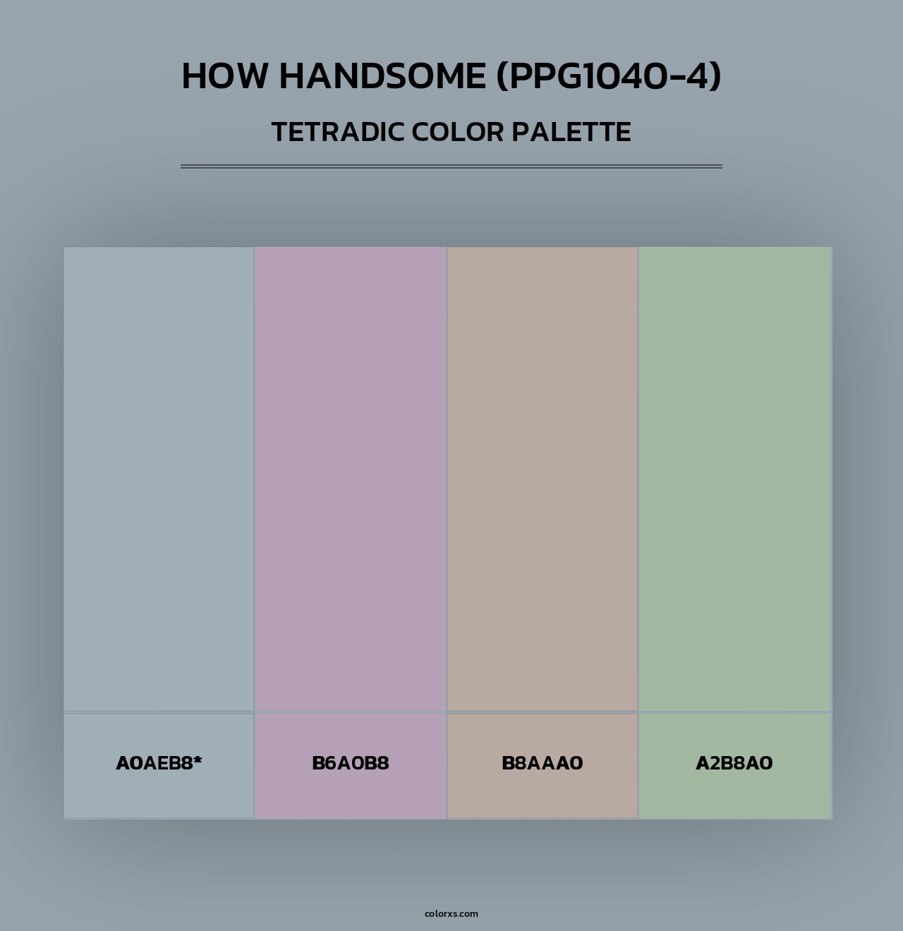 How Handsome (PPG1040-4) - Tetradic Color Palette