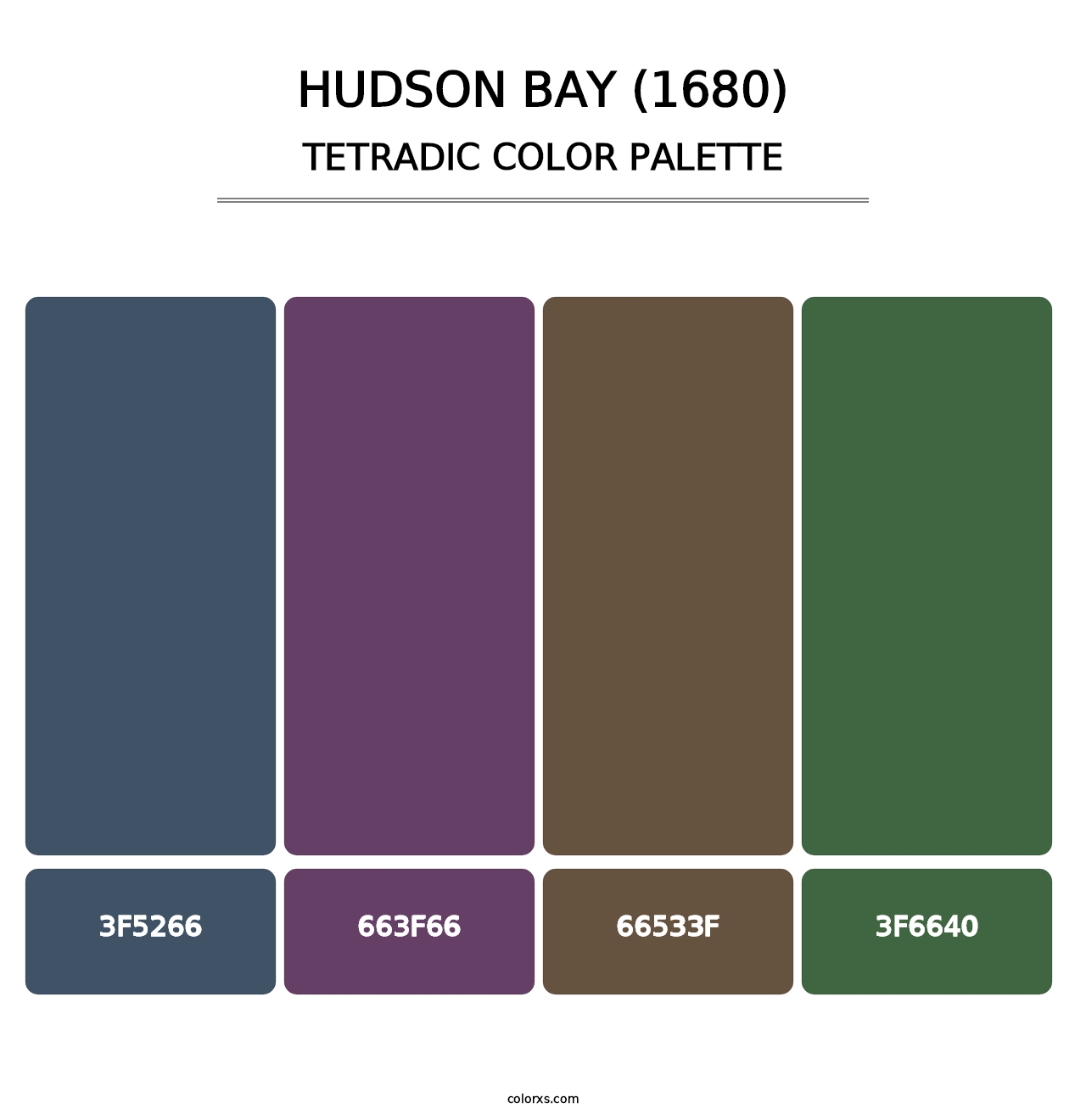 Hudson Bay (1680) - Tetradic Color Palette