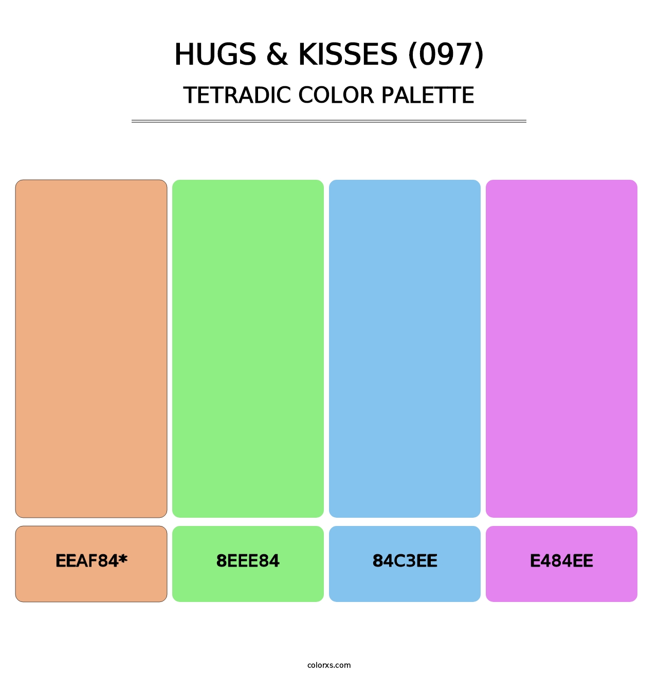 Hugs & Kisses (097) - Tetradic Color Palette