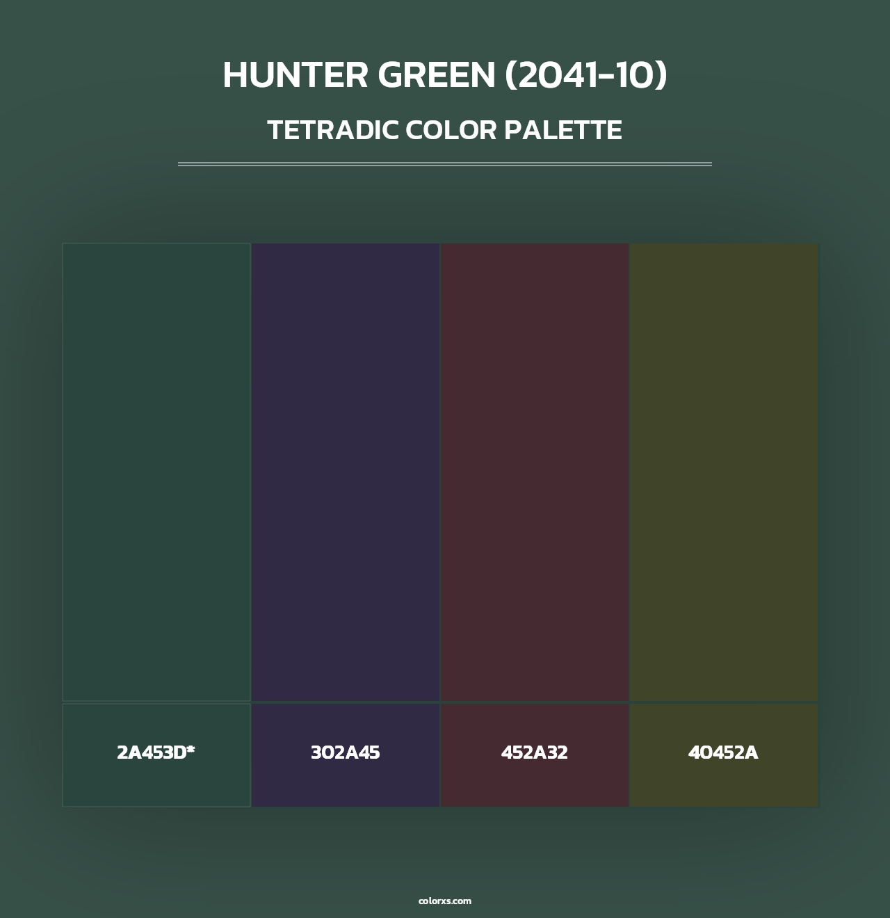 Hunter Green (2041-10) - Tetradic Color Palette