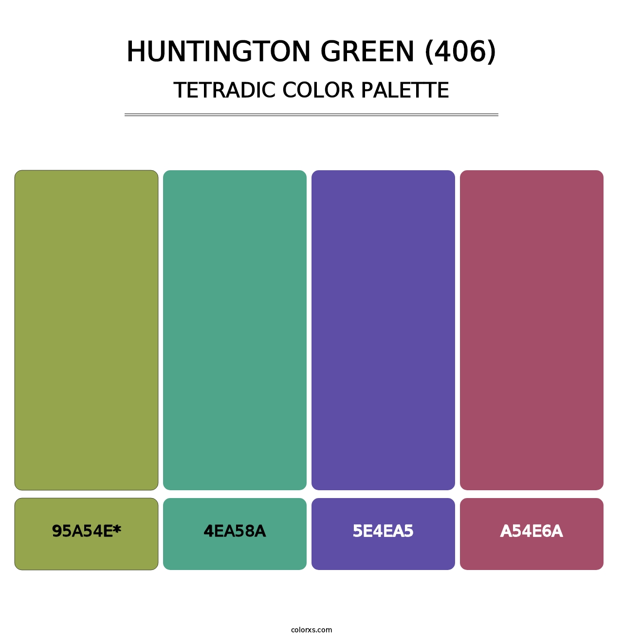 Huntington Green (406) - Tetradic Color Palette