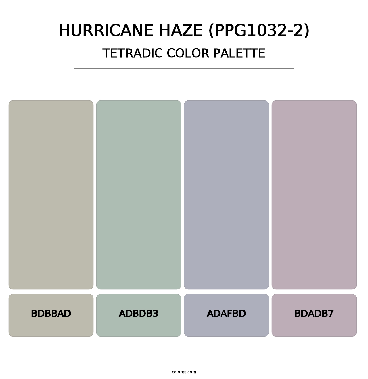 Hurricane Haze (PPG1032-2) - Tetradic Color Palette