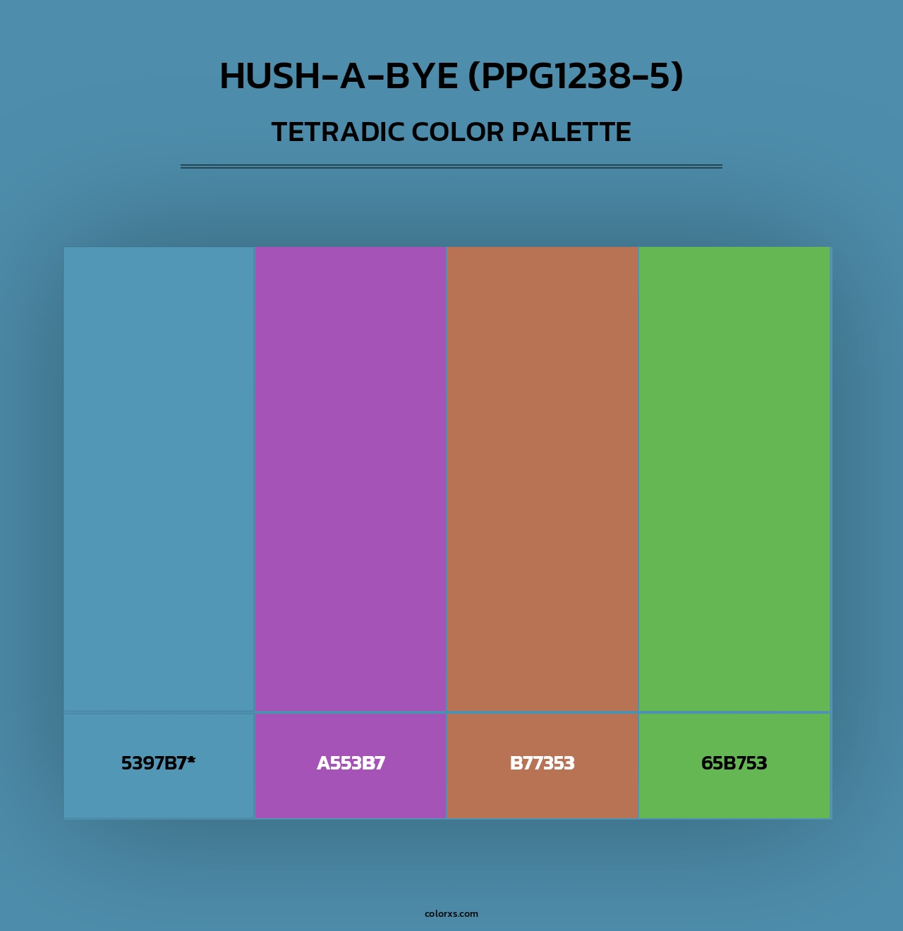 Hush-A-Bye (PPG1238-5) - Tetradic Color Palette