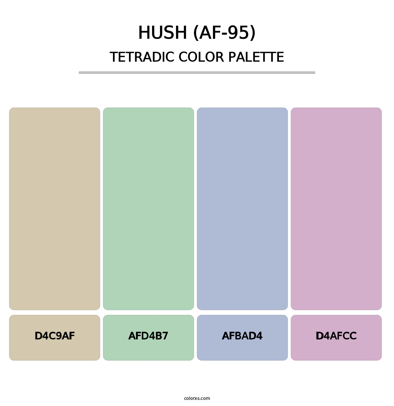 Hush (AF-95) - Tetradic Color Palette