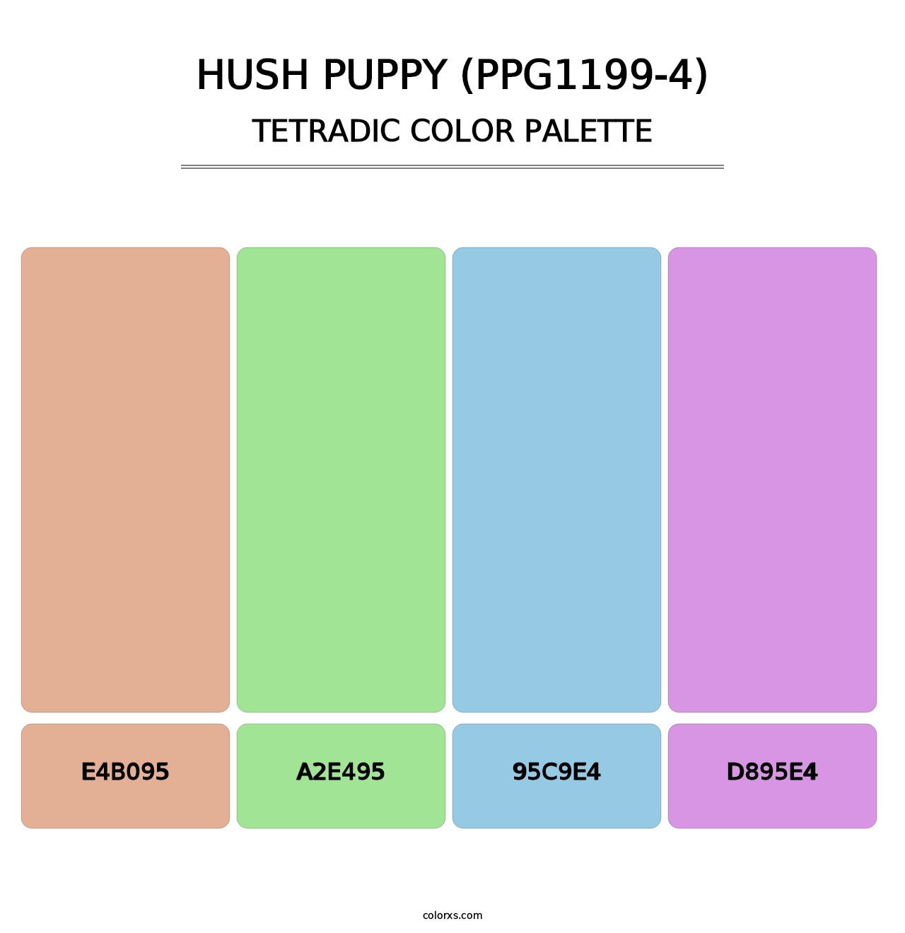 Hush Puppy (PPG1199-4) - Tetradic Color Palette