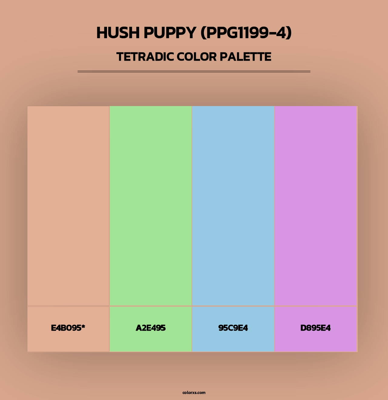 Hush Puppy (PPG1199-4) - Tetradic Color Palette