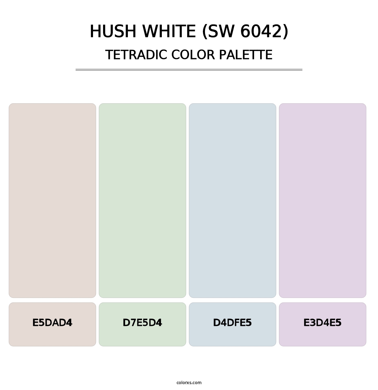 Hush White (SW 6042) - Tetradic Color Palette