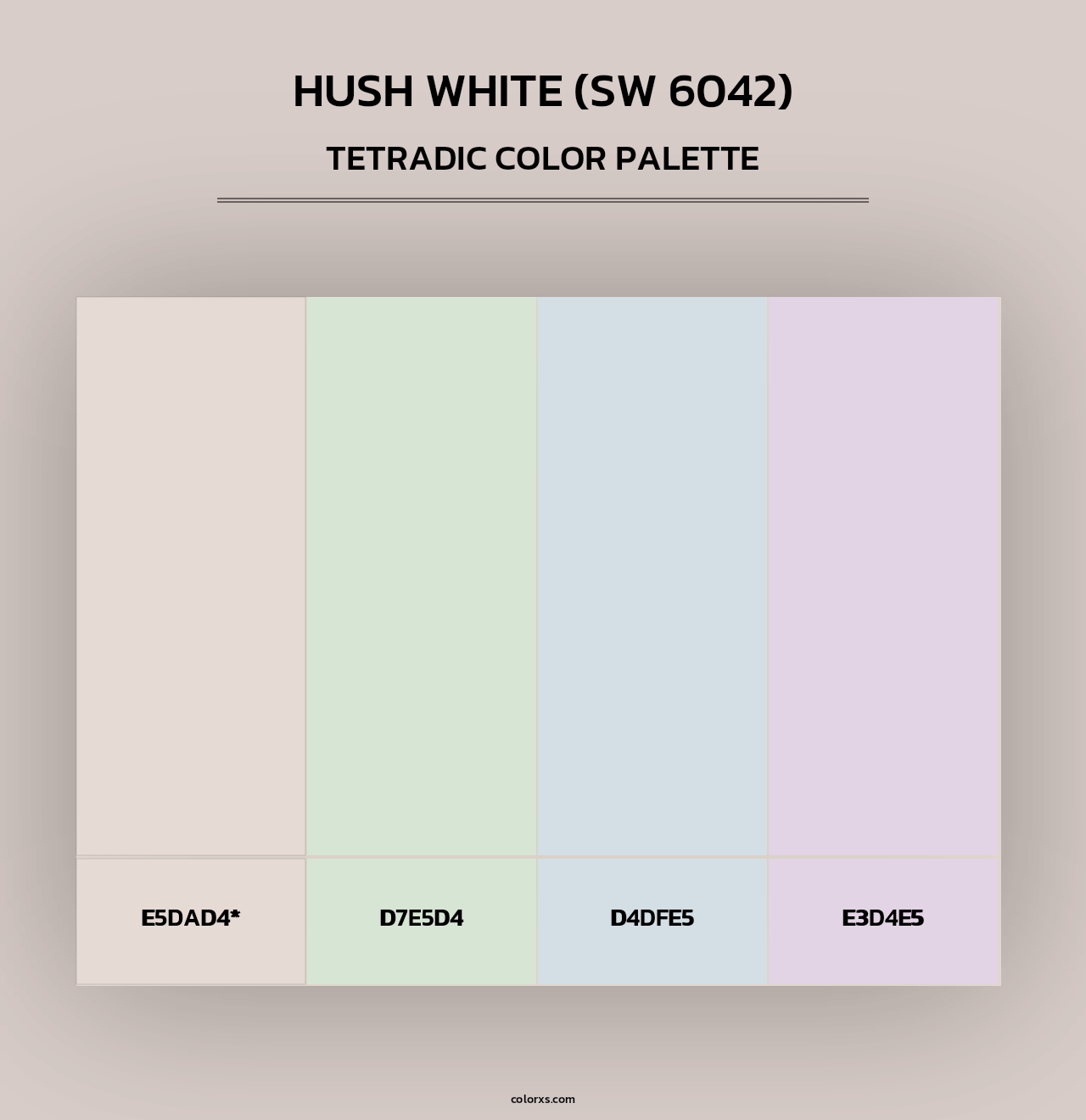 Hush White (SW 6042) - Tetradic Color Palette