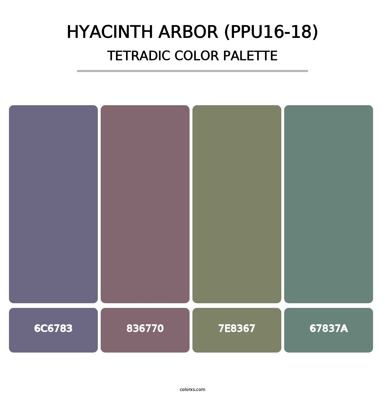 Hyacinth Arbor (PPU16-18) - Tetradic Color Palette
