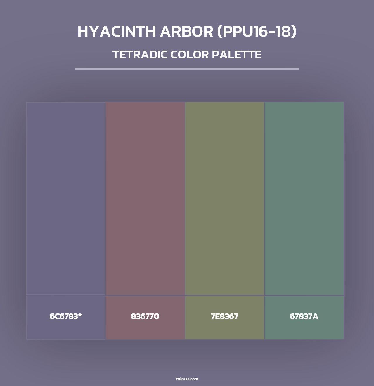 Hyacinth Arbor (PPU16-18) - Tetradic Color Palette