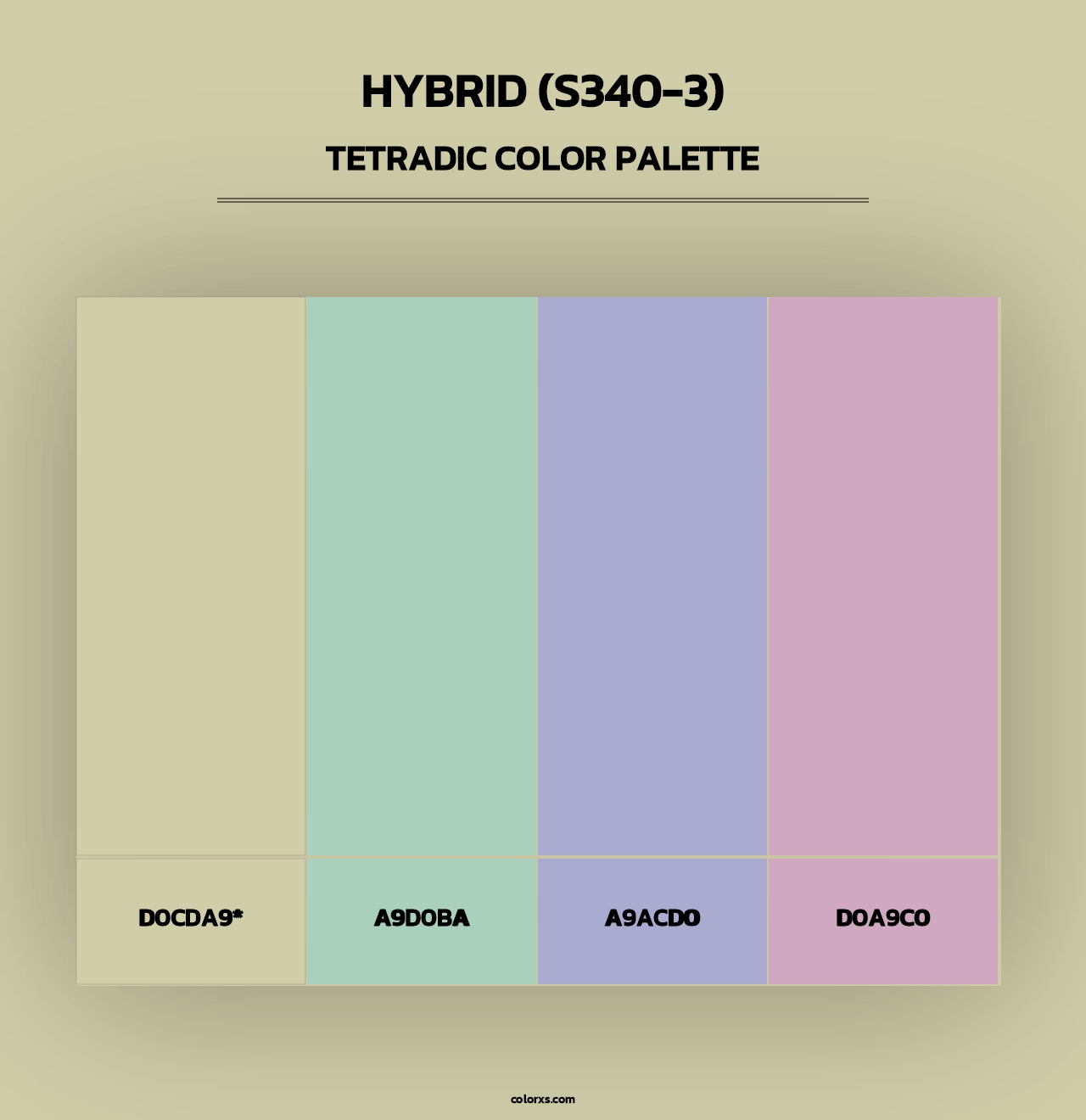 Hybrid (S340-3) - Tetradic Color Palette