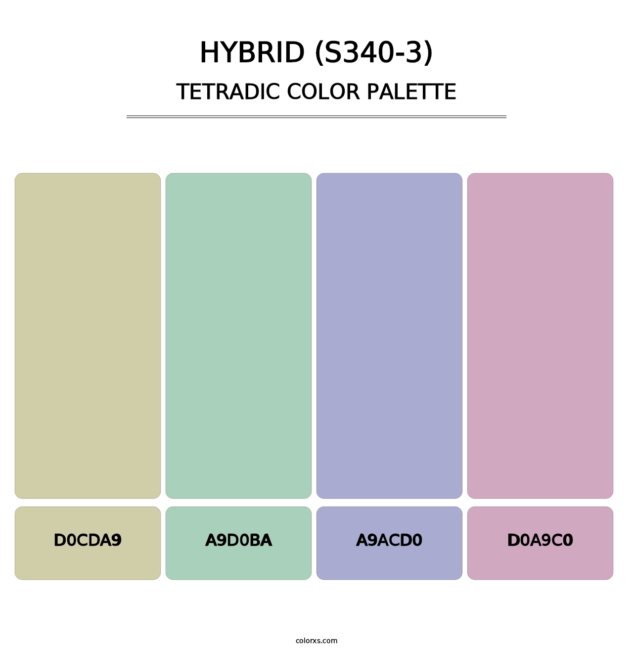 Hybrid (S340-3) - Tetradic Color Palette