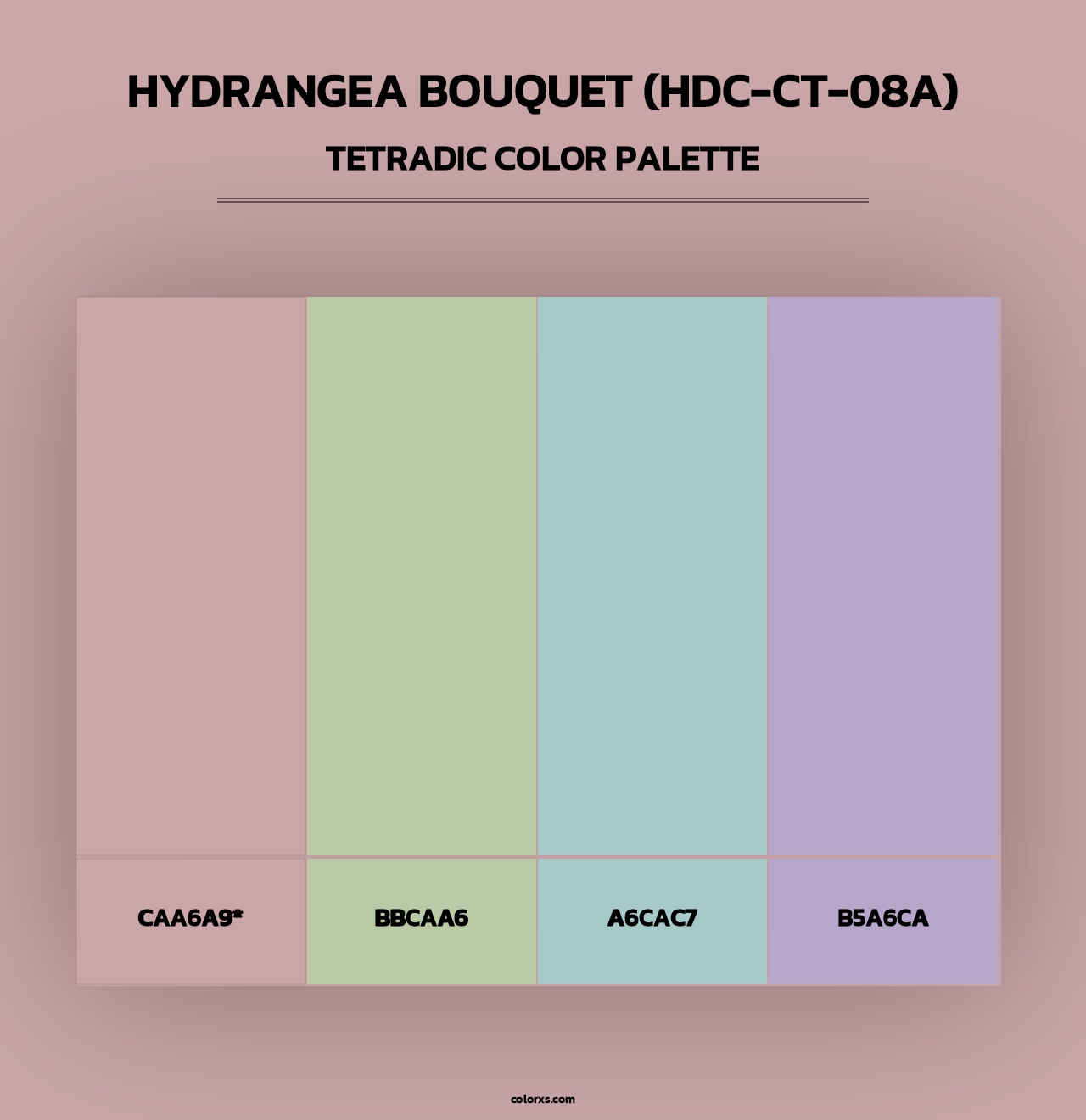 Hydrangea Bouquet (HDC-CT-08A) - Tetradic Color Palette