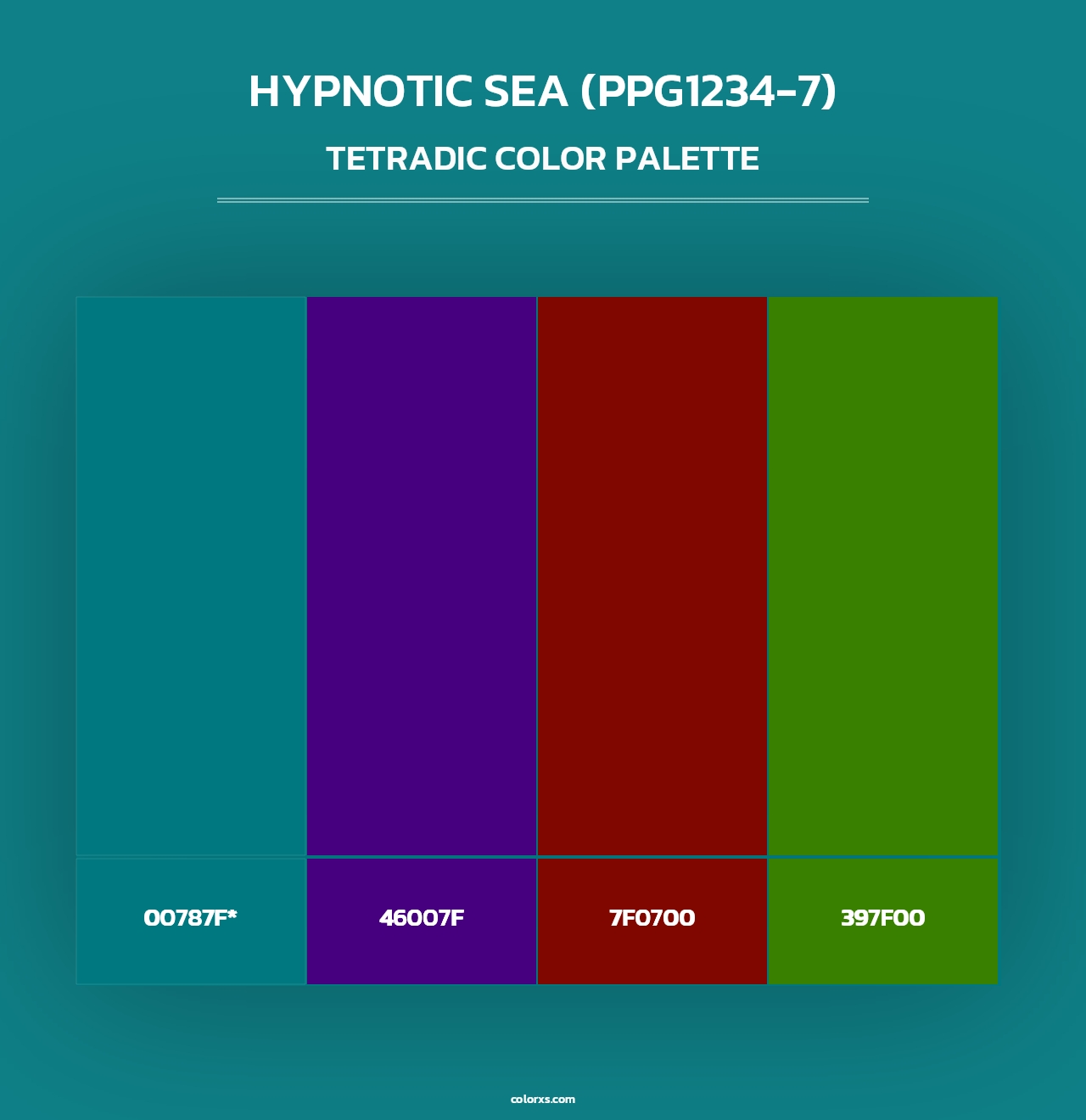 Hypnotic Sea (PPG1234-7) - Tetradic Color Palette