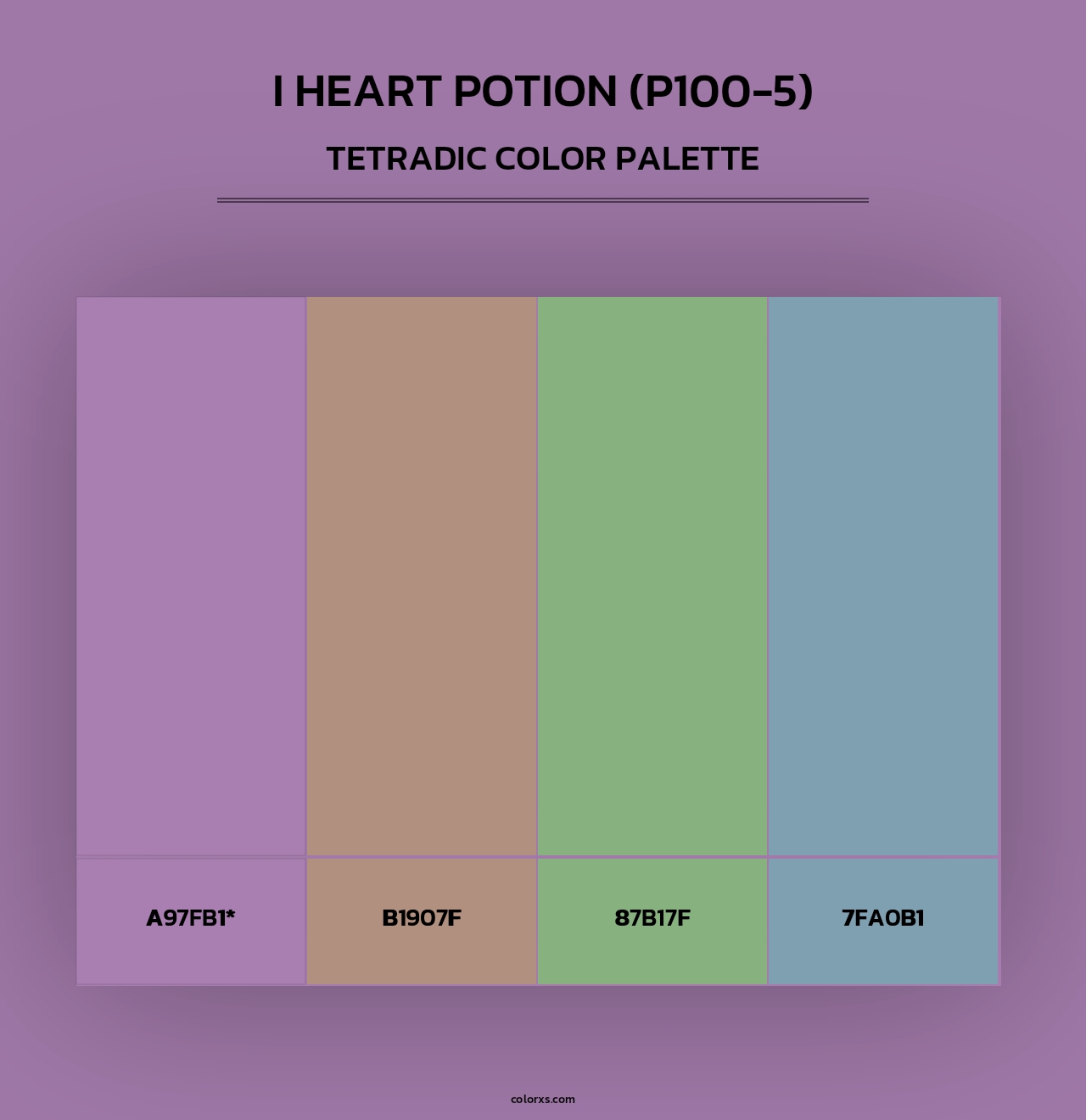 I Heart Potion (P100-5) - Tetradic Color Palette