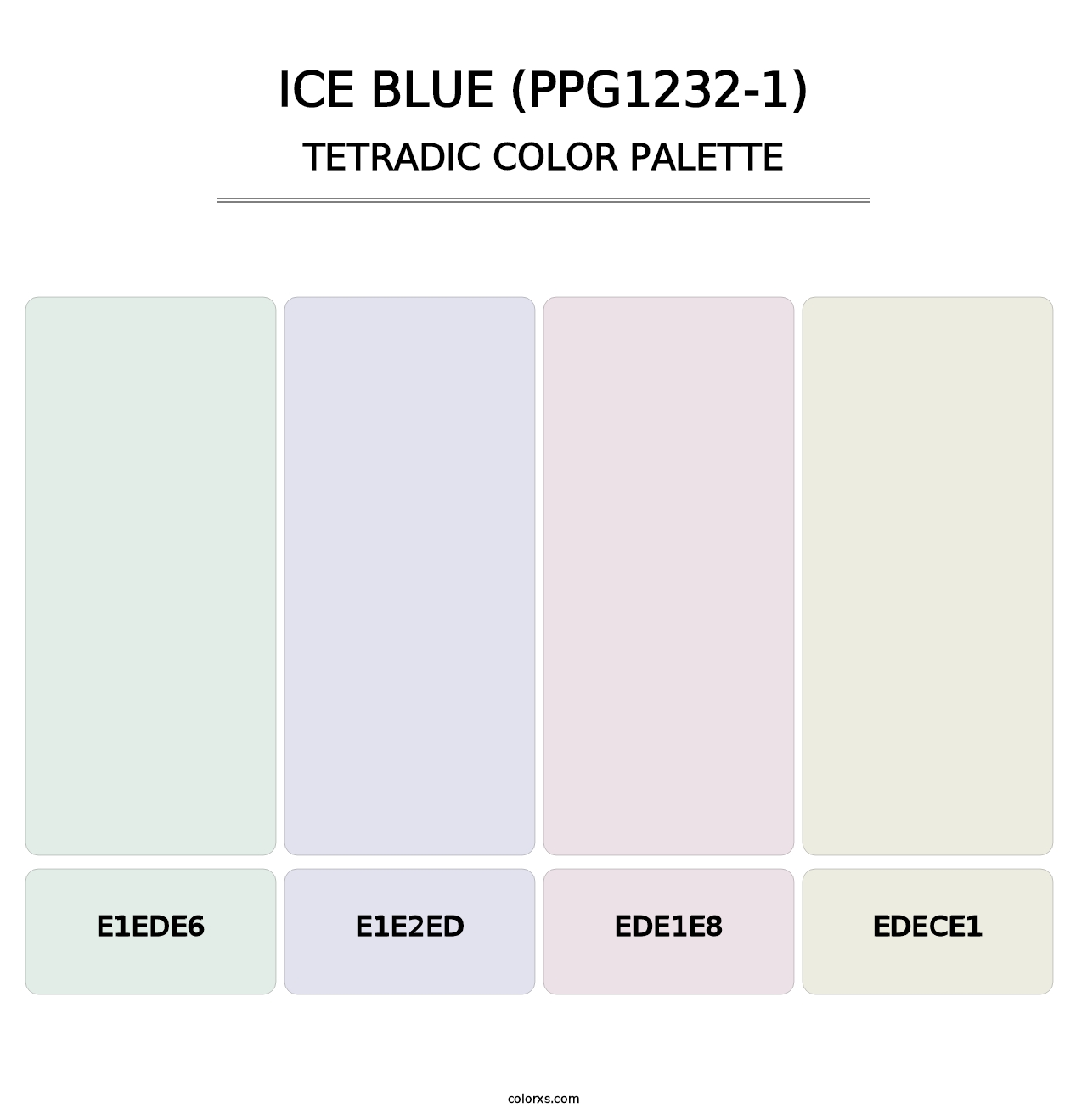Ice Blue (PPG1232-1) - Tetradic Color Palette
