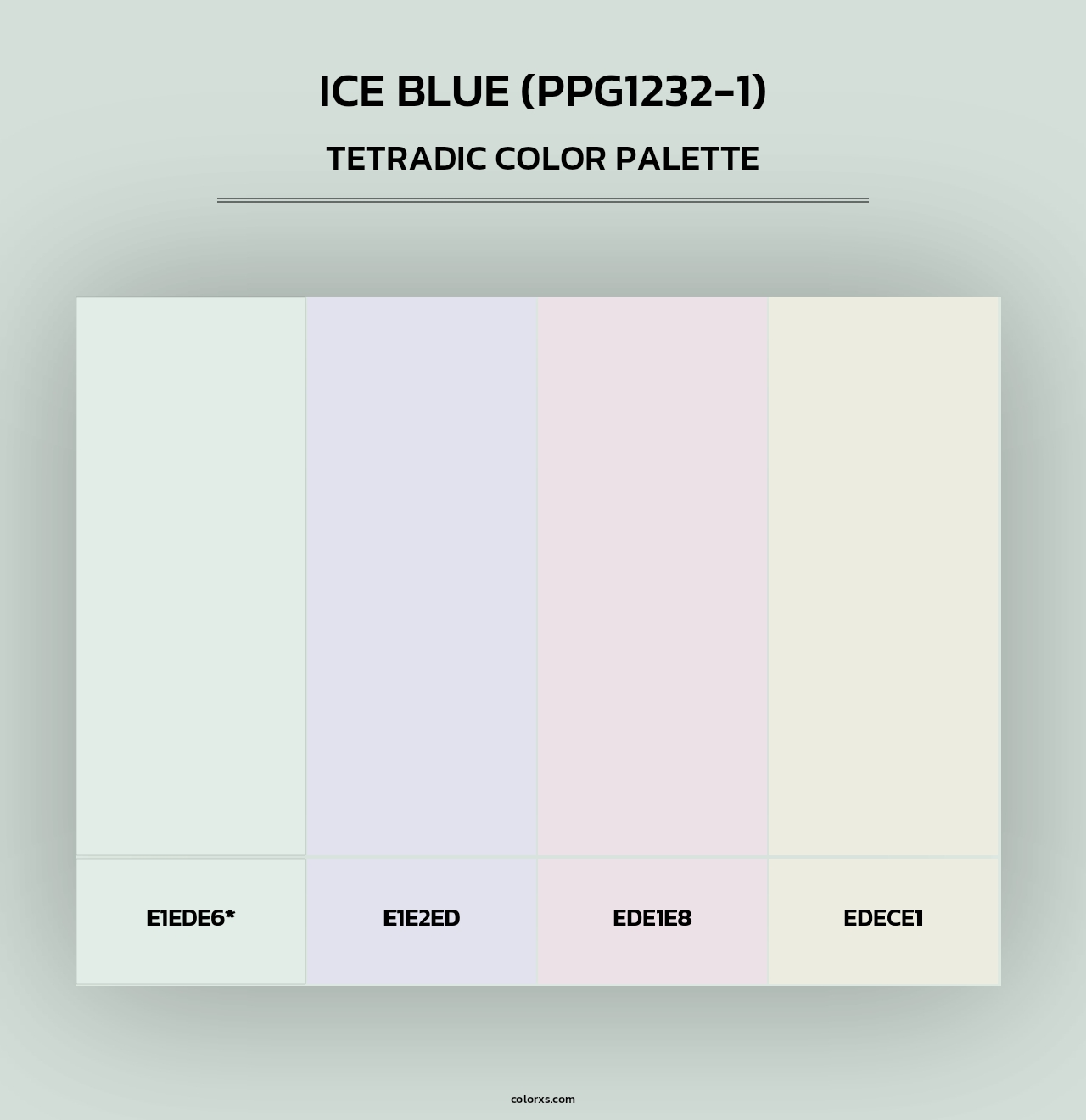 Ice Blue (PPG1232-1) - Tetradic Color Palette