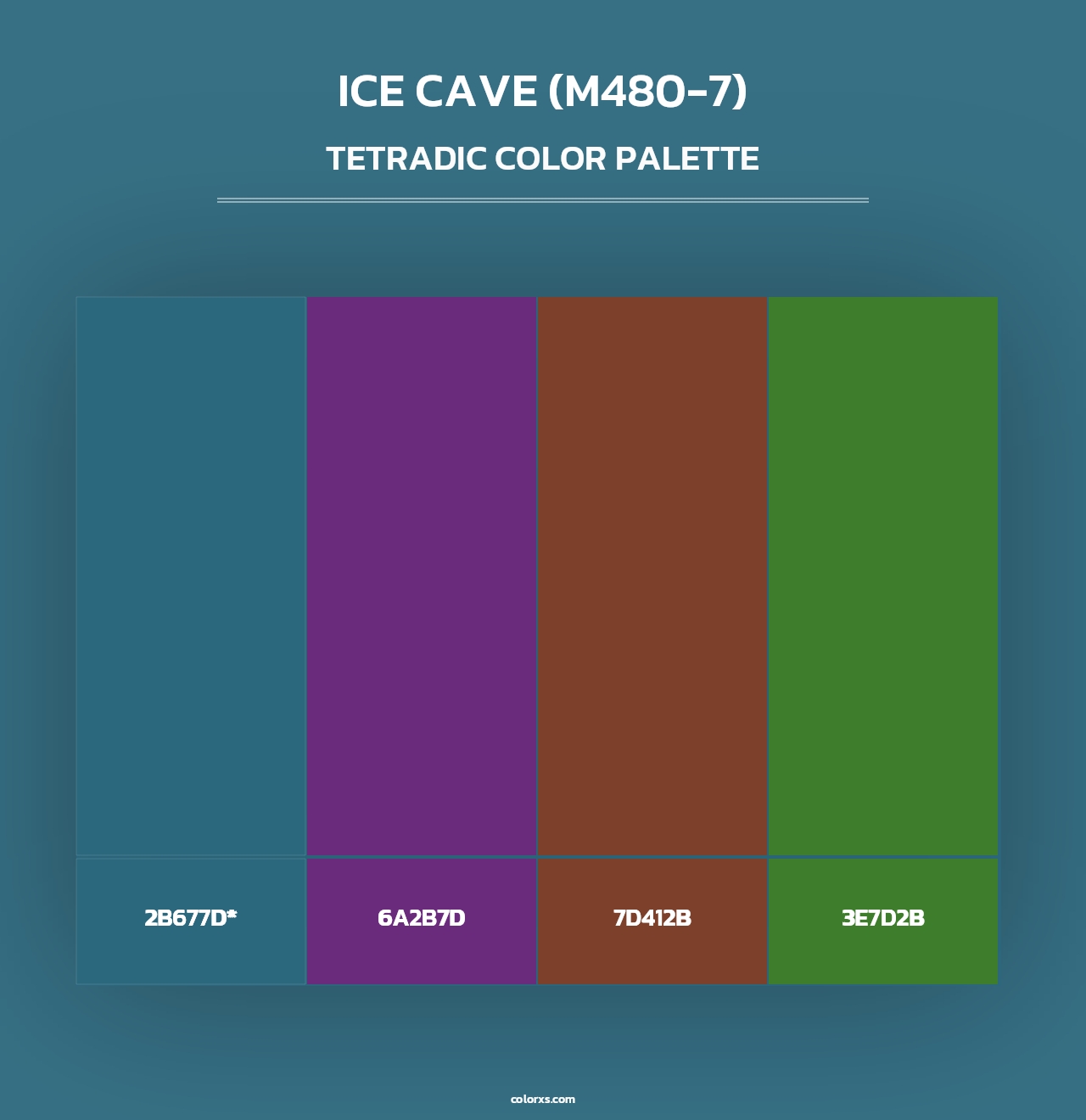 Ice Cave (M480-7) - Tetradic Color Palette