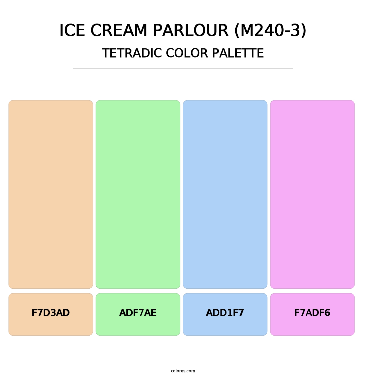 Ice Cream Parlour (M240-3) - Tetradic Color Palette